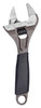 8" Williams Black Wide Opening Thin Jaw Adjustable Wrench with Rubber Handle - 9031 RT US Pro Torque Tools