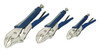 5 - 10" Williams Locking Pliers Set with Bi-Mold Comfort Grip Handles 3 Pcs - JHW23070 Pro Torque Tools