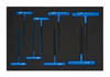 2 - 10 MM Williams Arm T-Key Set in 1/3 Foam Drawer Inset 8 Pcs - JHWFMWSHKT-8