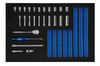 Williams 1/4" Dr Standard Socket and Drive Tool Set 1/3 Foam Drawer Inset 6 Pt 27 Pcs - JHWFWSM-26HF Pro Torque Tools