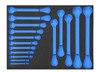 1/4 - 1-1/4" Williams 1/3 Foam Drawer Inset Only for Ratcheting Combination Wrench Set 16 Pcs - JHWFWS-1122NRC13FM Pro Torque Tools