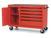 55" x 24" Williams Five-Drawer Roll Cabinet with Bulk Storage Professional Series Roll Cabinet With Bulk Storage Red - JHWW55RC5BS