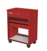 43" Williams Service Cart 3 Drawers with Lid, Rack and Shelf, Red - JHWW32C3