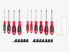 #0 - #3, 3 - 8 MM Tekton Phillips and Slotted Screwdriver Set with Black Modular Organizers 4" Shanks 10 Pcs - DWZ90106 New Pro Torque Tools
