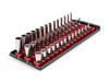 4 - 15 MM Tekton 1/4" Dr Shallow Semi-Deep and Deep Socket Set with Rails and Trays 6 Pt 42 Pcs - SHD90120 New Pro Torque Tools