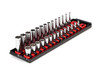 4 - 15 MM Tekton 1/4" Dr Shallow and Deep Socket Set with Rails and Tray 6 Pt 28 Pcs - SHD90211 New Pro Torque Tools