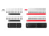 5/32 - 9/16", 4 - 15 MM Tekton 1/4" Dr Shallow and Deep Socket Set with Rails and Trays 6 Pt 50 Pcs - SHD90215 New Pro Torque Tools