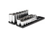 3/8 - 1-5/16" Tekton 1/2" Dr Shallow and Deep Socket Set with Rails and Trays 6 Pt 32 Pcs - SHD92205 New Pro Torque Tools