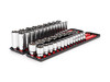 10 - 32 MM Tekton 1/2" Dr Shallow and Deep Socket Set with Rails and Tray 6 Pt 46 Pcs - SHD92207 New Pro Torque Tools