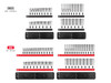 3/8 - 1-5/16", 10 - 32 MM Tekton 1/2" Dr Shallow and Deep Socket Set with Rails and Trays 6 Pt 78 Pcs - SHD92215 New Pro Torque Tools