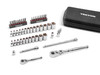 Tekton 1/4" Dr Small Engine Socket, Bit, and Flex Head Quick-Release Ratchet Set with Case 6 Pt 50 Pcs - SKT07904 New Pro Torque Tools