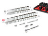 1/4 - 1", 6 - 24 MM Tekton 3/8" Dr Shallow and Deep Socket and Ratchet Set with Rails and Trays 6 Pt 74 Pcs - SKT13301 New Pro Torque Tools