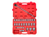 19 - 50 MM Tekton 3/4" Dr Shallow Socket and Ratchet Set with Case 6 Pt 26 Pcs - SKT35204 New Pro Torque Tools