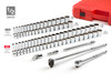 5/32 - 1-5/16", 4 - 32 MM Tekton 1/4, 3/8, 1/2" Dr Shallow and Deep Socket and Ratchet Set with Cases 6 Pt 212 Pcs - SKT95304 New Pro Torque Tools