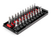 5/64 - 5/16", 2 - 8 MM Tekton 1/4" Dr Hex Bit Socket Set with Rails and Tray 21 Pcs - SHB90203 New Pro Torque Tools