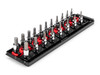 1/8 - 3/8", 3 - 10 MM Tekton 3/8" Dr Hex Bit Socket Set with Rails and Tray 19 Pcs - SHB91202 New Pro Torque Tools