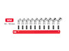 10 - 19 MM Tekton 3/8" Dr Shallow Universal Joint Socket Set with Rail 6 Pt 10 Pcs - SHD91119 New Pro Torque Tools
