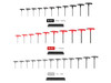 5/64 - 3/8", 2 - 10 mm, T6 - T50 Tekton Ball End Hex and Star T-Handle Key Set with Stands 34 Pcs - KEY92001 New Pro Torque Tools