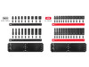 5/16 - 3/4", 8 - 19 MM Tekton 3/8" Dr Shallow and Deep Impact Socket Set with Rails and Trays 6 Pt 42 Pcs - SID91216 New Pro Torque Tools
