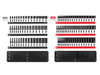 1/4 - 1", 6 - 24 MM Tekton 3/8" Dr Shallow, Semi-Deep, and Deep Impact Socket Set with Rails and Trays 6 Pt 102 Pcs - SID91220 New Pro Torque Tools