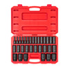 8 - 38 MM Tekton 1/2" Dr Deep Impact Socket Set with Case 6 Pt 31 Pcs - SID92335 New Pro Torque Tools