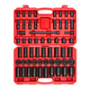 10 - 36 MM Tekton 1/2" Dr Shallow and Deep Impact Socket and Accessory Set with Case 6 Pt 57 Pcs - SID92401 New Pro Torque Tools