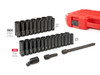 5/16 - 1-1/4", 8 - 32 MM Tekton 1/2" Dr Deep Impact Socket and Accessory Set with Case 6 Pt 45 Pcs - SID92404 New Pro Torque Tools