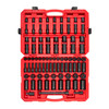5/16 - 1-1/4", 8 - 32 MM Tekton 1/2" Dr Shallow and Deep Impact Socket and Accessory Set with Case 6 Pt 87 Pcs - SID92407 New Pro Torque Tools