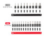 5/32 - 9/16", 4 - 14 MM Tekton 3/8" Dr Hex Impact Bit Socket Set with Rails and Tray 22 Pcs - SIB91201 New Pro Torque Tools