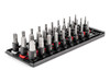 5/32 - 9/16", 4 - 14 mm, T20 - T60 Tekton 3/8" Dr Hex and Torx Impact Bit Socket Set with Rails and Tray 32 Pcs - SIB91202 New Pro Torque Tools