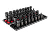 1/4 - 1", 6 - 24 MM Tekton 3/8" Dr Shallow Universal Joint Impact Socket Set with Rails and Trays 6 Pt 34 Pcs - SID97201 New Pro Torque Tools