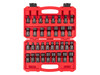 1/4 - 1", 6 - 24 MM Tekton 3/8" Dr Shallow Universal Joint Impact Socket Set with Case 6 Pt 34 Pcs - SID97303 New Pro Torque Tools