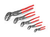 5, 7, 10, 12, 16" Tekton Angle Nose Push Button Adjustable Pliers Set 5 Pcs - PGA93002 New Pro Torque Tools