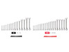 1/4 - 1", 6 - 24 MM Tekton Reversible Ratcheting Combination Wrench Set with Modular Organizers 12 Pt 34 Pcs - WRC94305 New Pro Torque Tools