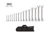 1/4 - 1" Tekton Reversible Ratcheting Combination Wrench Set with Roll 12 Pt 15 Pcs - WRC94401 New Pro Torque Tools