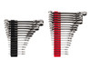 1/4 - 1", 6 - 24 MM Tekton Flex Head Ratcheting Combination Wrench Set with Modular Organizers 12 Pt 34 Pcs - WRC95305 New Pro Torque Tools