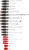 #0 - 5/16" Proto Screwdriver Set 19 Pcs 18 3/4" - J1219RCF New Pro Torque Tools