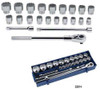 19 - 46MM Williams 3/4" Dr Shallow Socket & Tool 12 Pt 23 Pcs & Tool Box - 33914 Pro Torque Tools