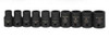 10 - 16MM Williams 1/2" Dr Shallow Impact Socket Set 12 Pt 10 Pcs - 37925 Pro Torque Tools