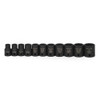3/8 - 1" Williams 1/2" Dr Shallow Impact Socket Set 12 Pt 11 Pcs - 37923