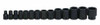 3/8 - 1 1/4" Williams 1/2" Dr Shallow Impact Socket Set 6 Pt 14 Pcs - WS-4-14 Pro Torque Tools