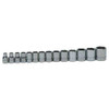 3/8 - 1 1/4" Williams 1/2" Dr Shallow Socket Set 6 Pt 14 Pcs - WSS-14HRC