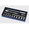 7/16 - 1" Williams 1/2" Dr Shallow Socket & Tool Set 12 Pt 15 Pcs - WSS-15F