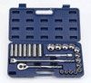 Williams 7/16 - 1 Shallow and 1/2 - 7/8 Deep Williams 1/2 Dr Socket Dr Tool Set 12 Pt 23 Pcs and Case - 50668