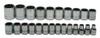 10 - 36MM Williams 1/2" Dr Shallow Socket Set 12 Pt 24 Pcs - MSS-24RC Pro Torque Tools