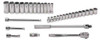 10 - 24MM Shallow & 13 - 30 Deep Williams 1/2" Dr Socket & Tool Set 12 Pt 33 Pcs - MSS-33F Pro Torque Tools
