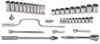 3/8 - 1 1/2" Shallow & 1/2 -1 1/8" Deep Williams 1/2" Dr Socket & Tool Set 12 Pt 38 Pcs - WSS-38F Pro Torque Tools