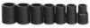 7/16 - 13/16" Williams 1/2" Dr Shallow Impact Socket Set 6 Pt 7 Pcs - WS-4-7RC Pro Torque Tools