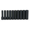 10 - 19MM Williams 1/2" Dr Deep Impact Socket Set 6 Pt 10 Pcs - MS-14-10HRC