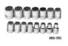 Williams 10 - 24MM Williams 1/2 Dr Shallow Socket Set 12 Pt 15 Pcs - MSS-15RC